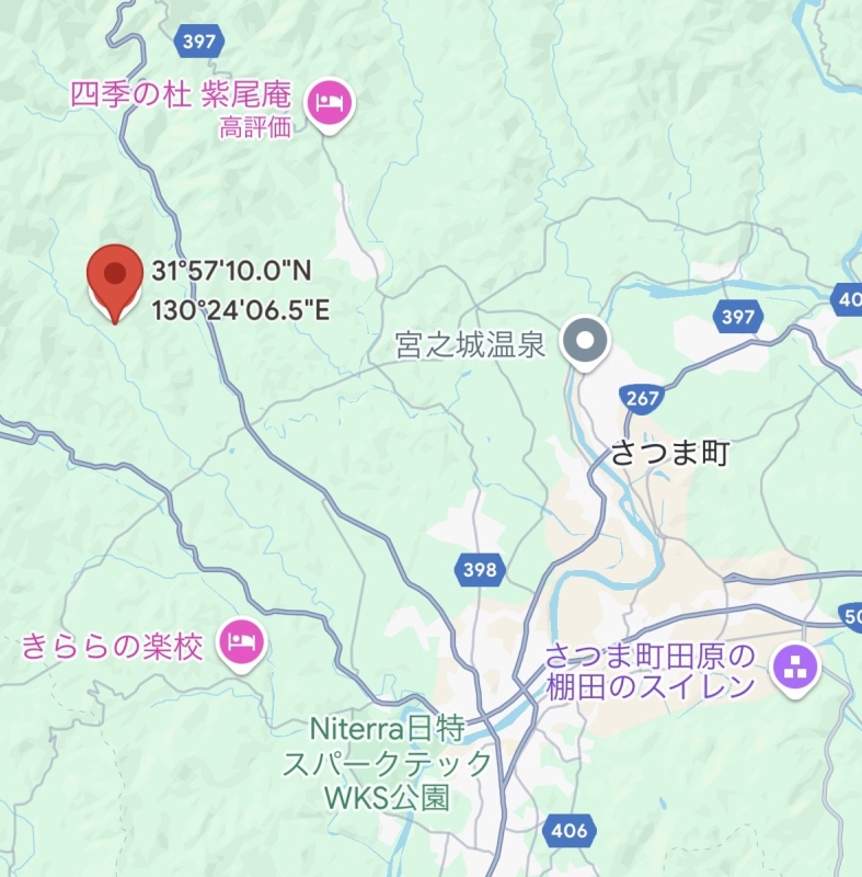 鹿児島県薩摩郡の山林３，１６２㎡（約９５６坪）３０万円