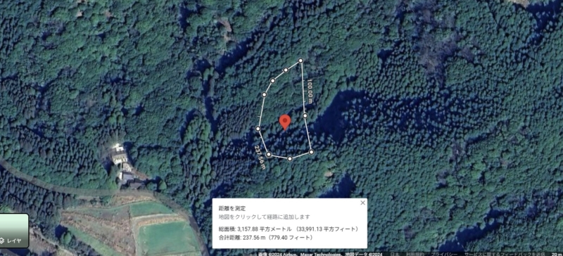 鹿児島県薩摩郡の山林３，１６２㎡（約９５６坪）３０万円