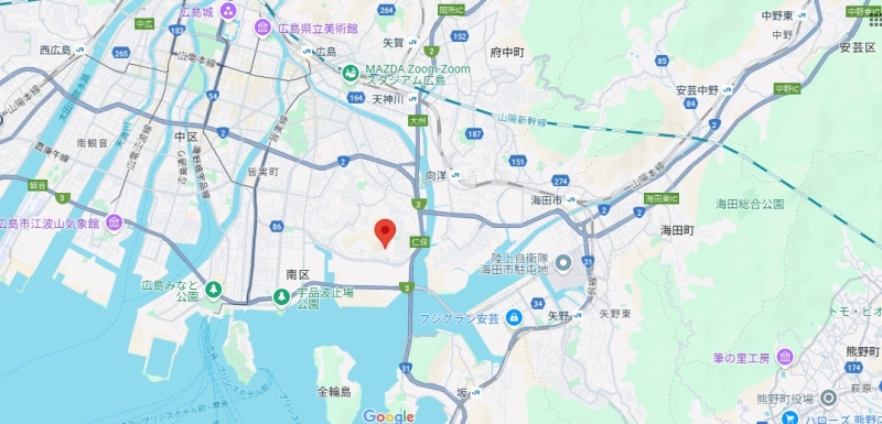 【広島市内】南区　黄金山の麓の土地３筆　808㎡（245坪）