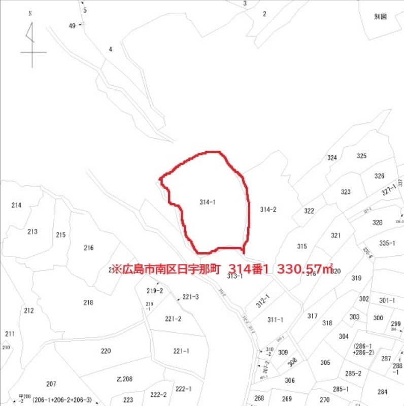 【広島市内】南区　黄金山の麓の土地３筆　808㎡（245坪）