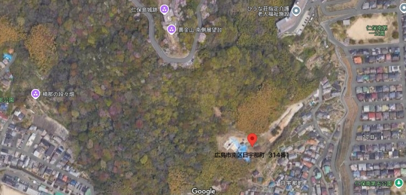 【広島市内】南区　黄金山の麓の土地３筆　808㎡（245坪）