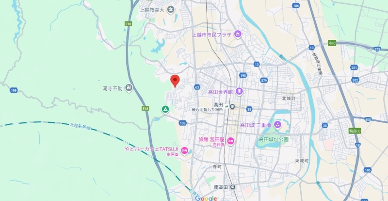 新潟県上越市の山林3筆　339㎡(約102坪）　住宅街の山林