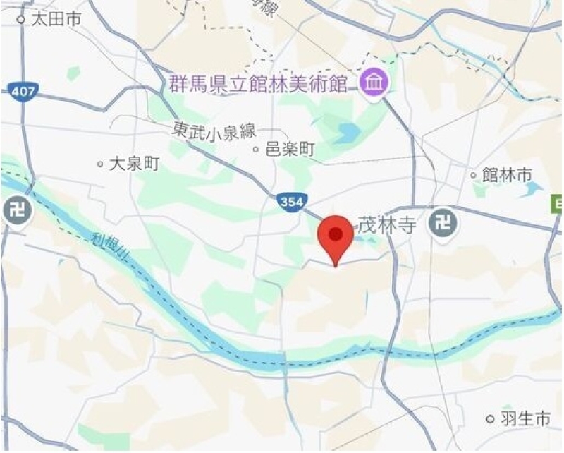 館林市上三林町の幹線道路の角地