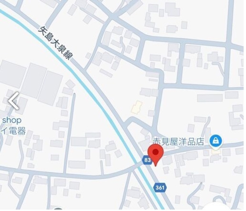 館林市上三林町の幹線道路の角地